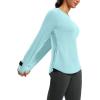 imageG Gradual Long Sleeve Workout Tops for Women Quick Dry Lightweight Running Athletic Shirts with Zip Pocket Moisture WickingAqua