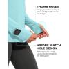 imageG Gradual Long Sleeve Workout Tops for Women Quick Dry Lightweight Running Athletic Shirts with Zip Pocket Moisture WickingAqua