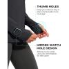 imageG Gradual Long Sleeve Workout Tops for Women Quick Dry Lightweight Running Athletic Shirts with Zip Pocket Moisture WickingBlack