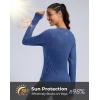 imageG Gradual Long Sleeve Workout Tops for Women Quick Dry Lightweight Running Athletic Shirts with Zip Pocket Moisture WickingBlue