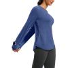 imageG Gradual Long Sleeve Workout Tops for Women Quick Dry Lightweight Running Athletic Shirts with Zip Pocket Moisture WickingBlue