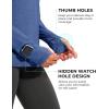 imageG Gradual Long Sleeve Workout Tops for Women Quick Dry Lightweight Running Athletic Shirts with Zip Pocket Moisture WickingBlue