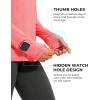 imageG Gradual Long Sleeve Workout Tops for Women Quick Dry Lightweight Running Athletic Shirts with Zip Pocket Moisture WickingDark Pink