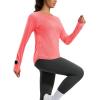 imageG Gradual Long Sleeve Workout Tops for Women Quick Dry Lightweight Running Athletic Shirts with Zip Pocket Moisture WickingDark Pink