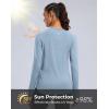 imageG Gradual Long Sleeve Workout Tops for Women Quick Dry Lightweight Running Athletic Shirts with Zip Pocket Moisture WickingDusty Blue