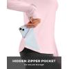 imageG Gradual Long Sleeve Workout Tops for Women Quick Dry Lightweight Running Athletic Shirts with Zip Pocket Moisture WickingHeather Light Red