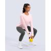 imageG Gradual Long Sleeve Workout Tops for Women Quick Dry Lightweight Running Athletic Shirts with Zip Pocket Moisture WickingHeather Light Red