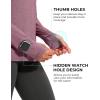 imageG Gradual Long Sleeve Workout Tops for Women Quick Dry Lightweight Running Athletic Shirts with Zip Pocket Moisture WickingPurple