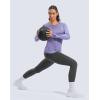 imageG Gradual Long Sleeve Workout Tops for Women Quick Dry Lightweight Running Athletic Shirts with Zip Pocket Moisture WickingSunset Purple