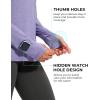 imageG Gradual Long Sleeve Workout Tops for Women Quick Dry Lightweight Running Athletic Shirts with Zip Pocket Moisture WickingSunset Purple