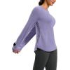 imageG Gradual Long Sleeve Workout Tops for Women Quick Dry Lightweight Running Athletic Shirts with Zip Pocket Moisture WickingSunset Purple