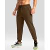 imageG Gradual Mens Fleece Joggers with Zipper Pockets Winter Warm Pants Water Resistant Athletic Workout Gym Sweatpants for MenBrown