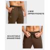 imageG Gradual Mens Fleece Joggers with Zipper Pockets Winter Warm Pants Water Resistant Athletic Workout Gym Sweatpants for MenBrown