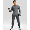 imageG Gradual Mens Fleece Joggers with Zipper Pockets Winter Warm Pants Water Resistant Athletic Workout Gym Sweatpants for MenDark Grey