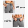 imageG Gradual Mens Fleece Joggers with Zipper Pockets Winter Warm Pants Water Resistant Athletic Workout Gym Sweatpants for MenGrey Space Dye