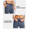 imageG Gradual Mens Fleece Joggers with Zipper Pockets Winter Warm Pants Water Resistant Athletic Workout Gym Sweatpants for MenHeather Dusty Blue