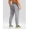 imageG Gradual Mens Fleece Joggers with Zipper Pockets Winter Warm Pants Water Resistant Athletic Workout Gym Sweatpants for MenLight Grey