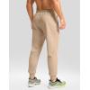 imageG Gradual Mens Fleece Joggers with Zipper Pockets Winter Warm Pants Water Resistant Athletic Workout Gym Sweatpants for MenLight Khaki