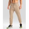 imageG Gradual Mens Fleece Joggers with Zipper Pockets Winter Warm Pants Water Resistant Athletic Workout Gym Sweatpants for MenLight Khaki