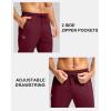 imageG Gradual Mens Fleece Joggers with Zipper Pockets Winter Warm Pants Water Resistant Athletic Workout Gym Sweatpants for MenWine