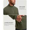 imageG Gradual Mens Quarter Zip Pullover Fleece with 2 Zipper Pockets Long Sleeve Golf Shirt Winter Athletic Sweater LightweightArmy Green