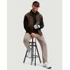 imageG Gradual Mens Quarter Zip Pullover Fleece with 2 Zipper Pockets Long Sleeve Golf Shirt Winter Athletic Sweater LightweightBlack