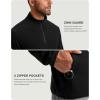 imageG Gradual Mens Quarter Zip Pullover Fleece with 2 Zipper Pockets Long Sleeve Golf Shirt Winter Athletic Sweater LightweightBlack
