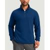 imageG Gradual Mens Quarter Zip Pullover Fleece with 2 Zipper Pockets Long Sleeve Golf Shirt Winter Athletic Sweater LightweightBlue