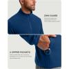 imageG Gradual Mens Quarter Zip Pullover Fleece with 2 Zipper Pockets Long Sleeve Golf Shirt Winter Athletic Sweater LightweightBlue