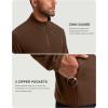 imageG Gradual Mens Quarter Zip Pullover Fleece with 2 Zipper Pockets Long Sleeve Golf Shirt Winter Athletic Sweater LightweightBrown