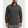 imageG Gradual Mens Quarter Zip Pullover Fleece with 2 Zipper Pockets Long Sleeve Golf Shirt Winter Athletic Sweater LightweightDark Grey