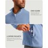 imageG Gradual Mens Quarter Zip Pullover Fleece with 2 Zipper Pockets Long Sleeve Golf Shirt Winter Athletic Sweater LightweightHeather Haze Blue