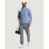 imageG Gradual Mens Quarter Zip Pullover Fleece with 2 Zipper Pockets Long Sleeve Golf Shirt Winter Athletic Sweater LightweightHeather Haze Blue