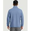 imageG Gradual Mens Quarter Zip Pullover Fleece with 2 Zipper Pockets Long Sleeve Golf Shirt Winter Athletic Sweater LightweightHeather Haze Blue