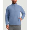 imageG Gradual Mens Quarter Zip Pullover Fleece with 2 Zipper Pockets Long Sleeve Golf Shirt Winter Athletic Sweater LightweightHeather Haze Blue