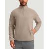 imageG Gradual Mens Quarter Zip Pullover Fleece with 2 Zipper Pockets Long Sleeve Golf Shirt Winter Athletic Sweater LightweightHeather Khaki