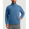 imageG Gradual Mens Quarter Zip Pullover Fleece with 2 Zipper Pockets Long Sleeve Golf Shirt Winter Athletic Sweater LightweightHeather Sky Blue