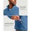 imageG Gradual Mens Quarter Zip Pullover Fleece with 2 Zipper Pockets Long Sleeve Golf Shirt Winter Athletic Sweater LightweightHeather Sky Blue