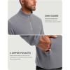 imageG Gradual Mens Quarter Zip Pullover Fleece with 2 Zipper Pockets Long Sleeve Golf Shirt Winter Athletic Sweater LightweightLight Grey