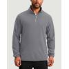 imageG Gradual Mens Quarter Zip Pullover Fleece with 2 Zipper Pockets Long Sleeve Golf Shirt Winter Athletic Sweater LightweightLight Grey