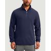 imageG Gradual Mens Quarter Zip Pullover Fleece with 2 Zipper Pockets Long Sleeve Golf Shirt Winter Athletic Sweater LightweightNavy Blue