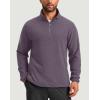 imageG Gradual Mens Quarter Zip Pullover Fleece with 2 Zipper Pockets Long Sleeve Golf Shirt Winter Athletic Sweater LightweightPurple Taro