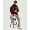 imageG Gradual Mens Quarter Zip Pullover Fleece with 2 Zipper Pockets Long Sleeve Golf Shirt Winter Athletic Sweater LightweightWine