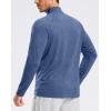 imageG Gradual Mens Running Shirts Long Sleeve Athletic Shirt Lightweight Quick Dry Quarter Zip Pullover for Men Workout Gym GolfBlue Heather