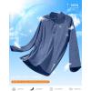 imageG Gradual Mens Running Shirts Long Sleeve Athletic Shirt Lightweight Quick Dry Quarter Zip Pullover for Men Workout Gym GolfBlue Heather