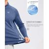 imageG Gradual Mens Running Shirts Long Sleeve Athletic Shirt Lightweight Quick Dry Quarter Zip Pullover for Men Workout Gym GolfBlue Heather