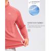 imageG Gradual Mens Running Shirts Long Sleeve Athletic Shirt Lightweight Quick Dry Quarter Zip Pullover for Men Workout Gym GolfCoral Pink Heather