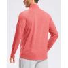 imageG Gradual Mens Running Shirts Long Sleeve Athletic Shirt Lightweight Quick Dry Quarter Zip Pullover for Men Workout Gym GolfCoral Pink Heather