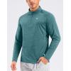 imageG Gradual Mens Running Shirts Long Sleeve Athletic Shirt Lightweight Quick Dry Quarter Zip Pullover for Men Workout Gym GolfCyan Heather