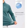 imageG Gradual Mens Running Shirts Long Sleeve Athletic Shirt Lightweight Quick Dry Quarter Zip Pullover for Men Workout Gym GolfCyan Heather